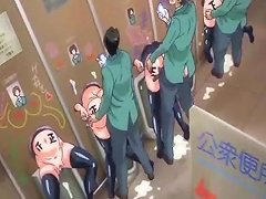 Busty Hentai Coeds Group Gangbang In The Class