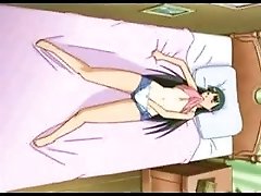 A Cartoon Girl Masturbating On Her Bed