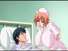 Hentai Nurse With Large Breasts Gives Oral And Vaginal Pleasure To A Male Character In An Animated Video
