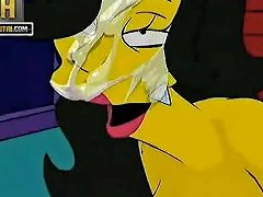 Uncensored Threesome From The Simpsons At Sunporno